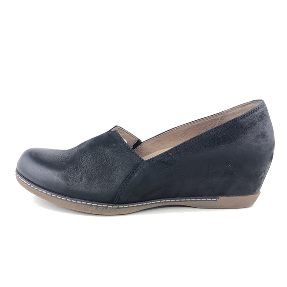 Dansko Shoes - Dansko Liliana Burnished Nubuck Leather Wedge Shoes EUR 39